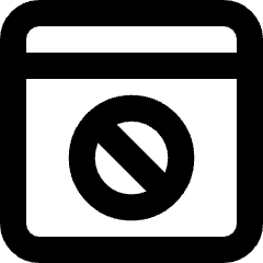 Browser Block Icon from Micro Line Set