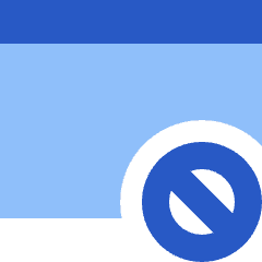 Browser Block Icon from Sharp Flat Set