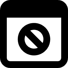 Browser Block Icon from Micro Solid Set