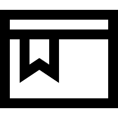 Browser Bookmark Icon from Sharp Line Set