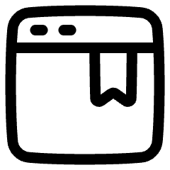 Browser Bookmark Icon from Plump Line Set