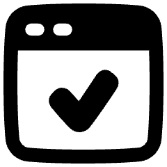 Browser Check Icon from Plump Remix Set