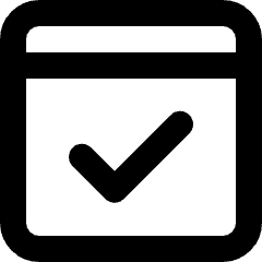 Browser Check Icon from Micro Line Set