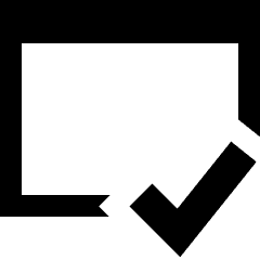 Browser Check Icon from Sharp Solid Set