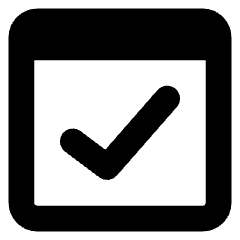 Browser Check Icon from Core Solid Set