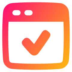 Browser Check Icon from Plump Gradient Set