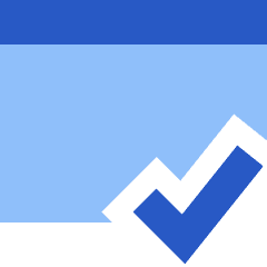 Browser Check Icon from Sharp Flat Set