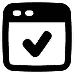 Browser Check Icon from Plump Solid Set