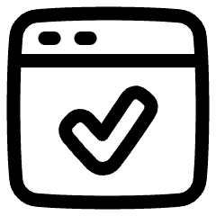 Browser Check Icon from Plump Line Set