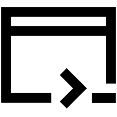 Browser Code 1 Icon from Sharp Line Set