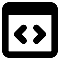 Browser Code 2 Icon from Core Solid Set