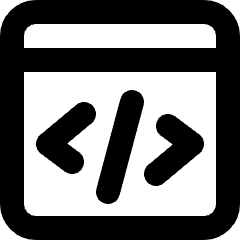 Browser Code 2 Icon from Micro Line Set