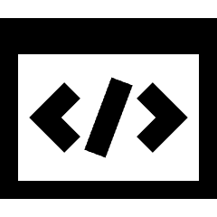 Browser Code 2 Icon from Sharp Solid Set