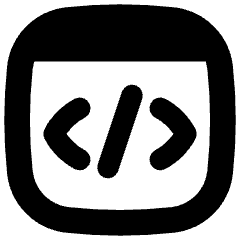 Browser Code 2 Icon from Flex Solid Set