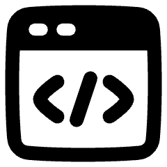 Browser Code 2 Icon from Plump Solid Set