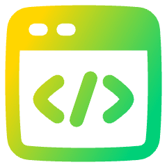 Browser Code 2 Icon from Plump Gradient Set