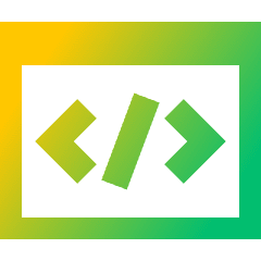 Browser Code 2 Icon from Sharp Gradient Set