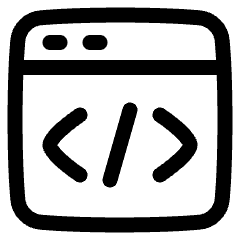 Browser Code 2 Icon from Plump Line Set