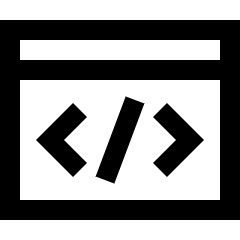 Browser Code 2 Icon from Sharp Line Set