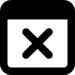 Browser Delete Icon from Micro Solid Set