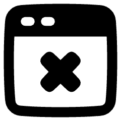 Browser Delete Icon from Plump Solid Set