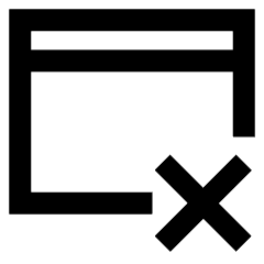 Browser Delete Icon from Sharp Line Set