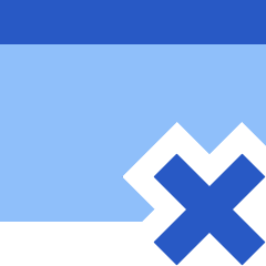 Browser Delete Icon from Sharp Flat Set