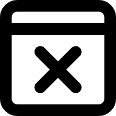 Browser Delete Icon from Micro Line Set