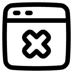 Browser Delete Icon from Plump Line Set