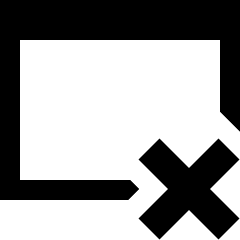 Browser Delete Icon from Sharp Solid Set