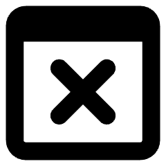 Browser Delete Icon from Core Solid Set