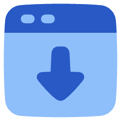 Browser Download Icon from Plump Flat Set