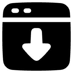 Browser Download Icon from Plump Solid Set