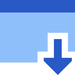 Browser Download Icon from Sharp Flat Set