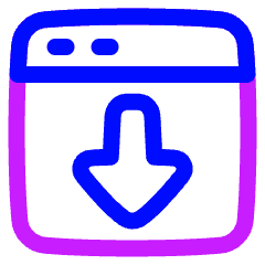 Browser Download Icon from Plump Neon Set