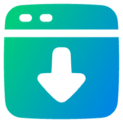 Browser Download Icon from Plump Gradient Set