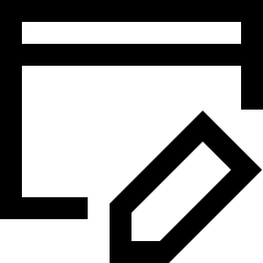 Browser Edit Icon from Sharp Line Set
