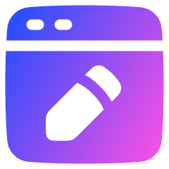 Browser Edit Icon from Plump Gradient Set