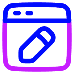 Browser Edit Icon from Plump Neon Set