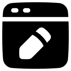 Browser Edit Icon from Plump Solid Set