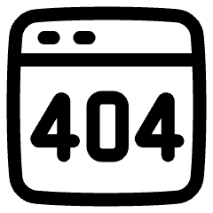 Browser Error 404 Icon from Plump Line Set