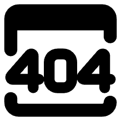 Browser Error 404 Icon from Core Solid Set