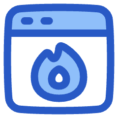 Browser Favorite Fire Icon from Plump Duo Set