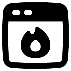 Browser Favorite Fire Icon from Plump Solid Set
