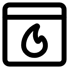 Browser Favorite Fire Icon from Core Line Set