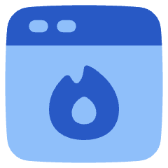 Browser Favorite Fire Icon from Plump Flat Set