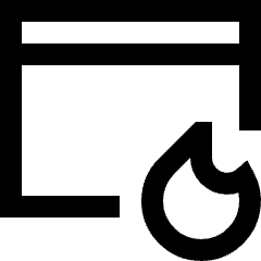 Browser Favorite Fire Icon from Sharp Line Set