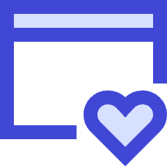 Browser Favorite Heart Icon from Sharp Duo Set