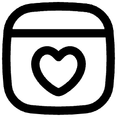 Browser Favorite Heart Icon from Flex Line Set