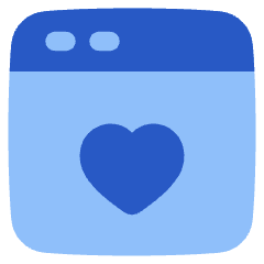 Browser Favorite Heart Icon from Plump Flat Set